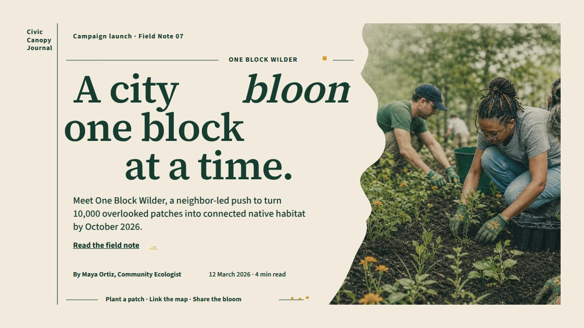 One Block Wilder Campaign Header