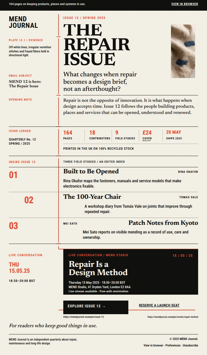 MEND 12 — The Repair Issue
