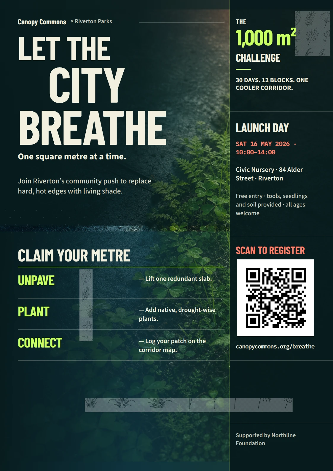 Let the City Breathe: 1,000 m² Challenge