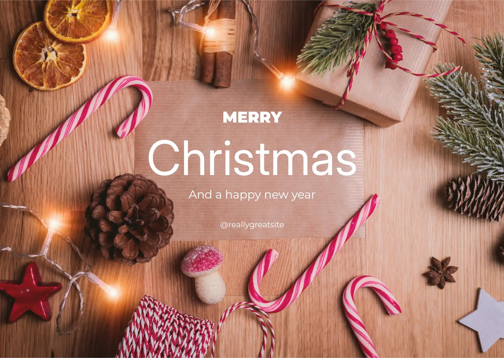 Warm Holiday Greeting Photo Postcard