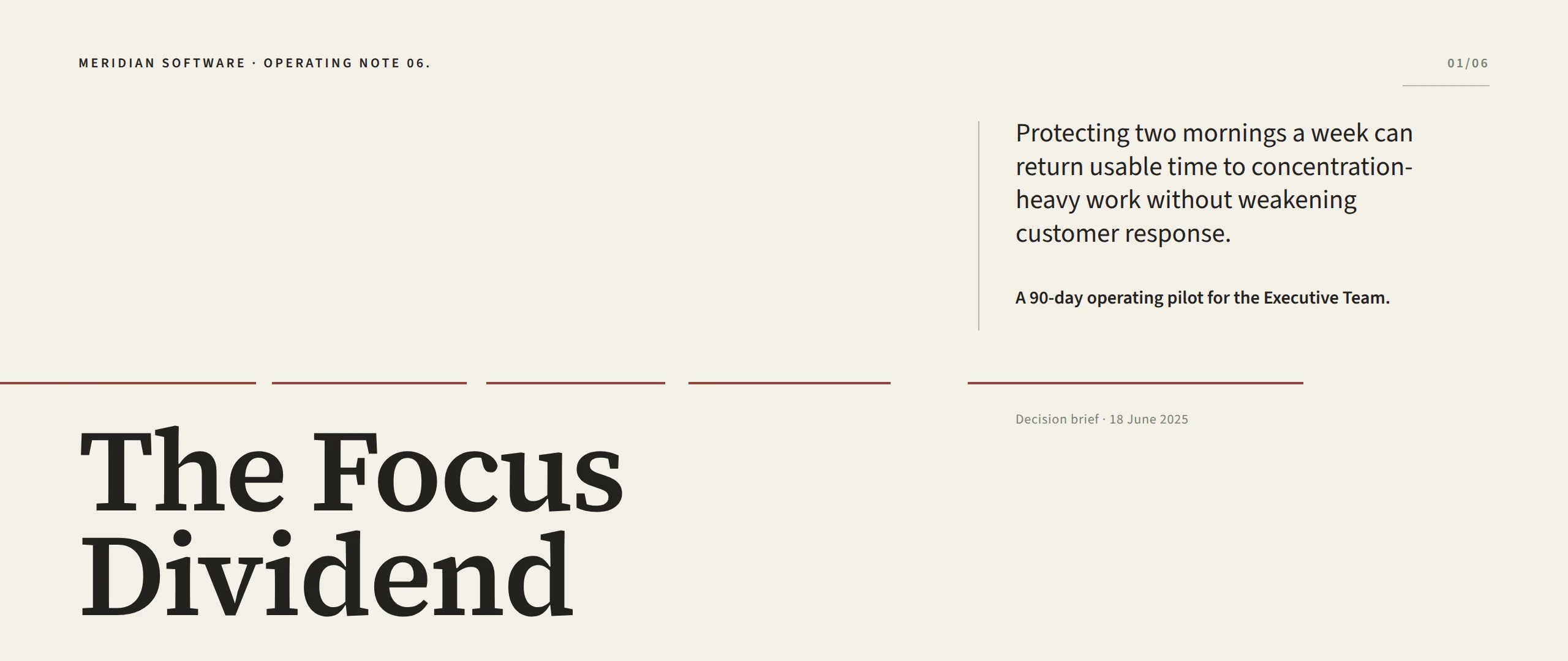 The Focus Dividend