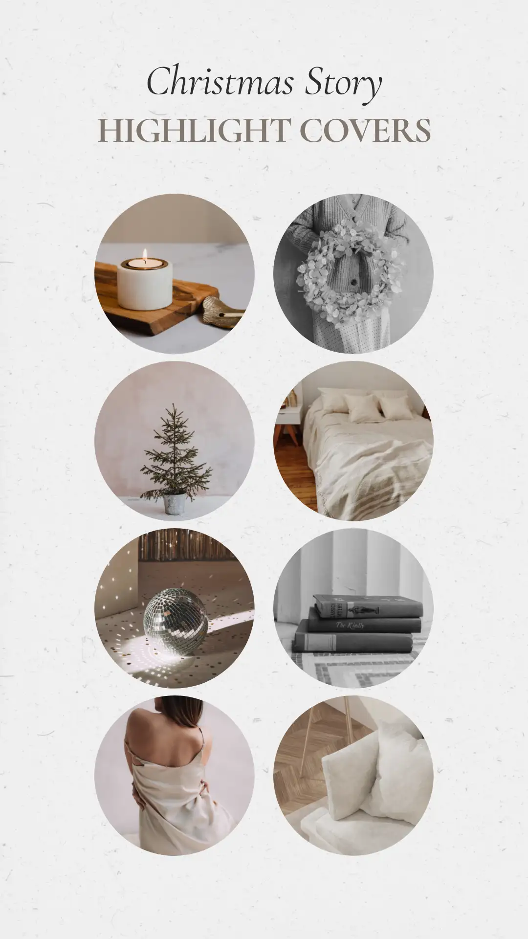 Elegant Neutral Christmas Story Highlight Covers