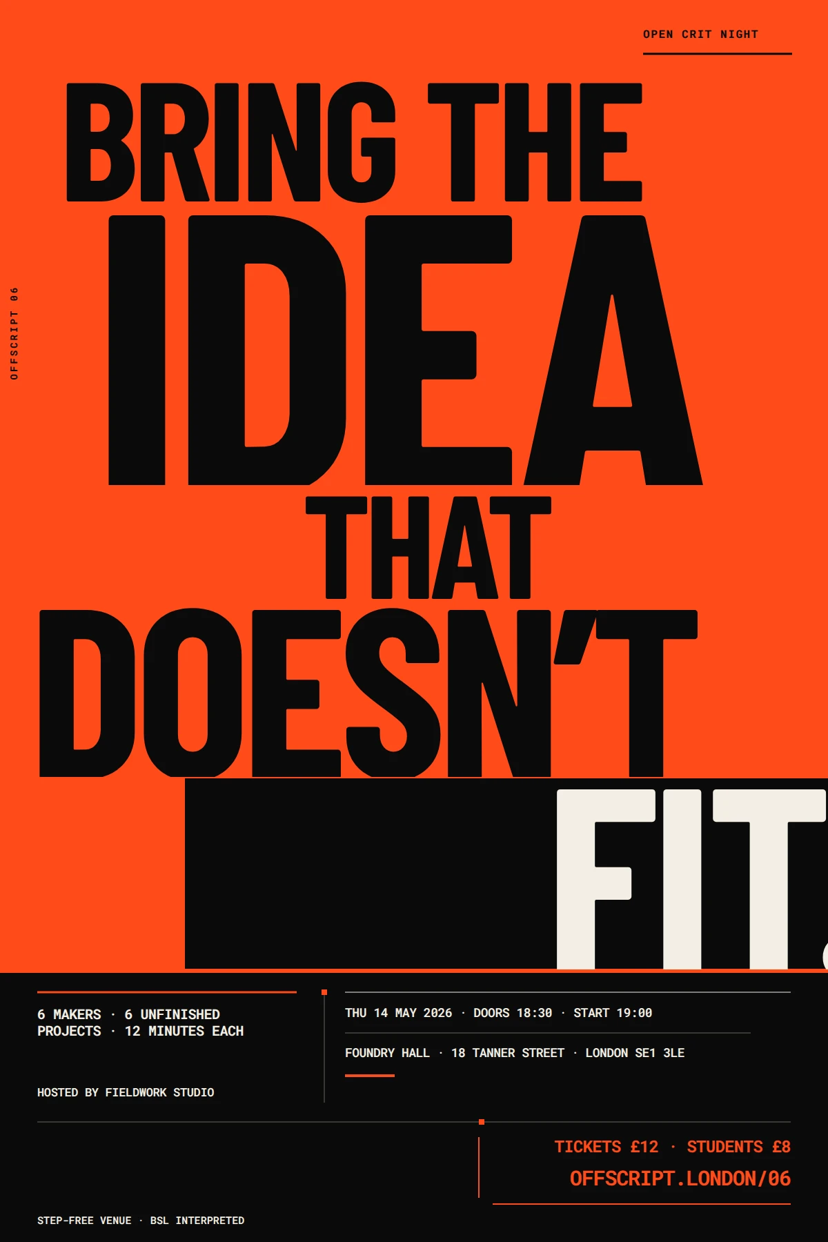 Offscript 06 — Open Crit Night