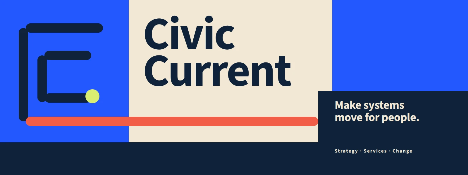 Civic Current — Primary Brand Signature