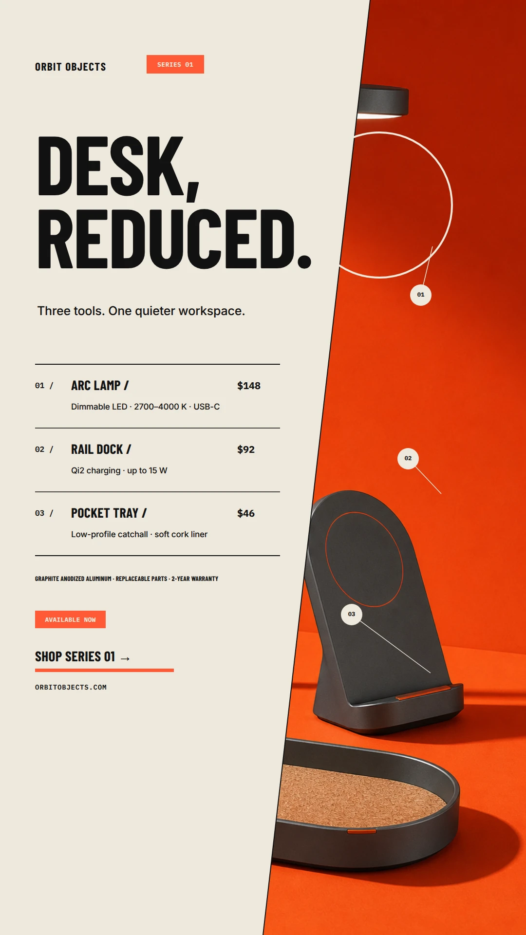 Orbit Objects — Desk, Reduced.