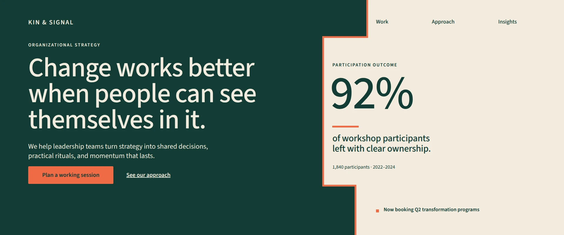 Kin & Signal — Organizational Change Hero