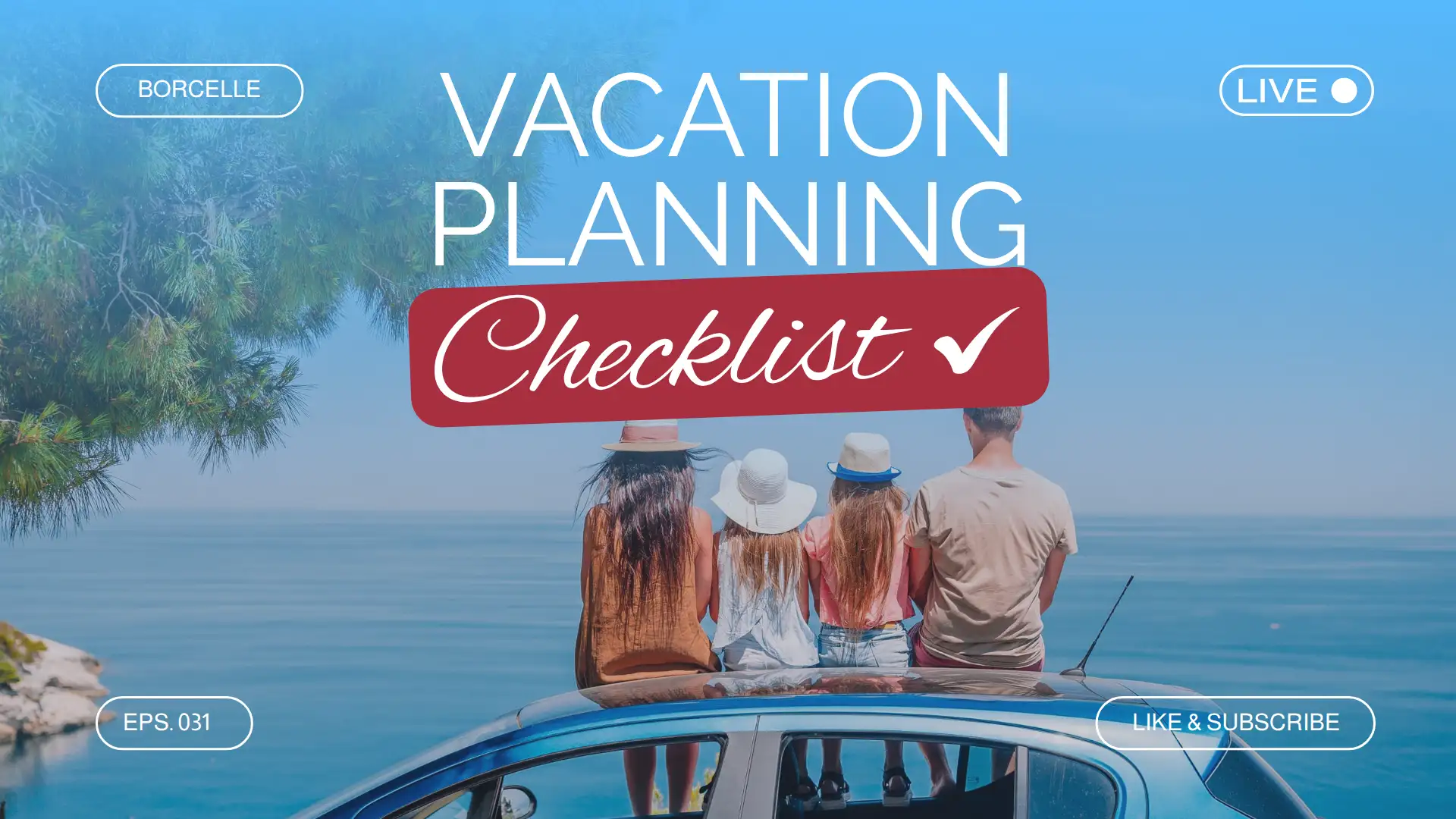 Coastal Vacation Checklist YouTube Thumbnail