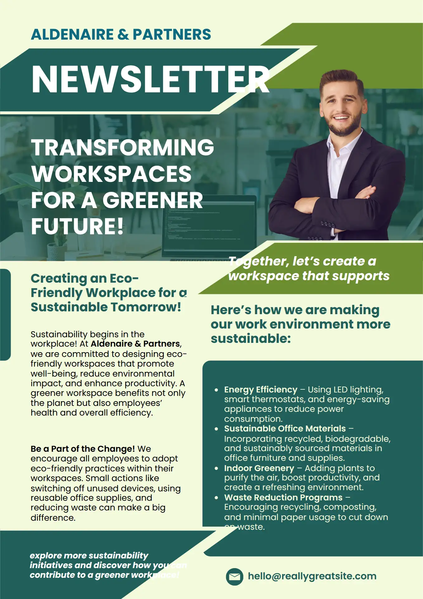 Modern Sustainable Workplace Newsletter
