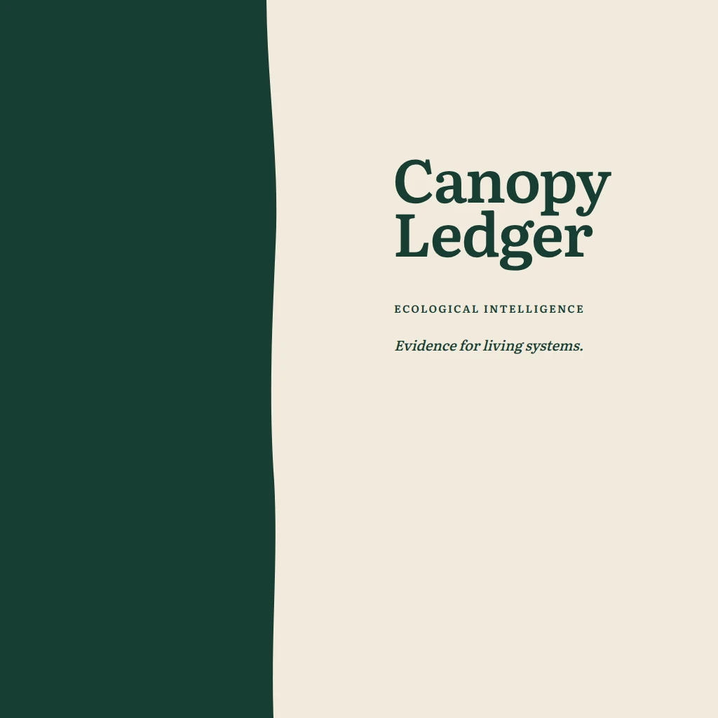 Canopy Ledger Ecological Intelligence Identity