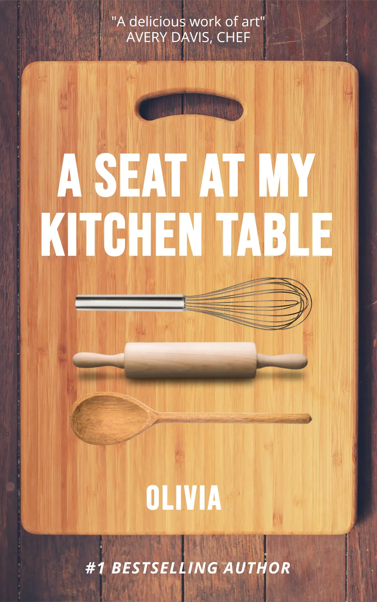 Rustic Wooden Kitchen Cookbook Cover
