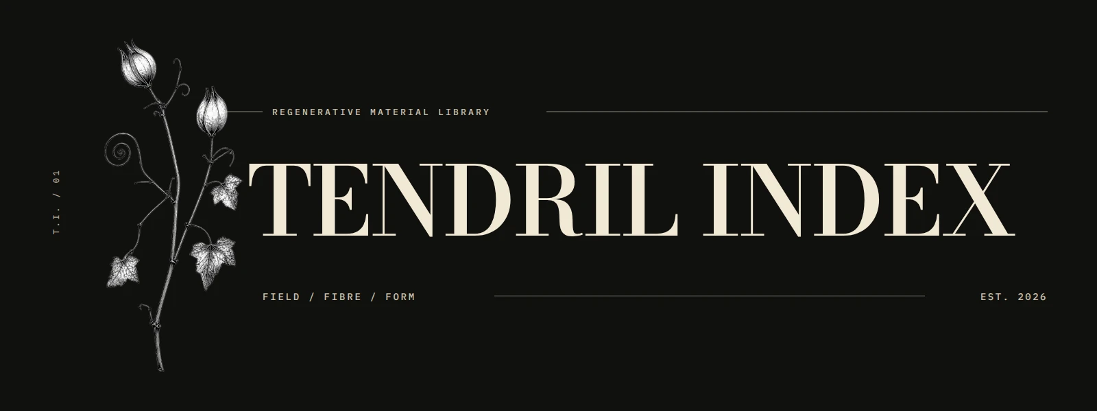 Tendril Index — Primary Brand Lockup