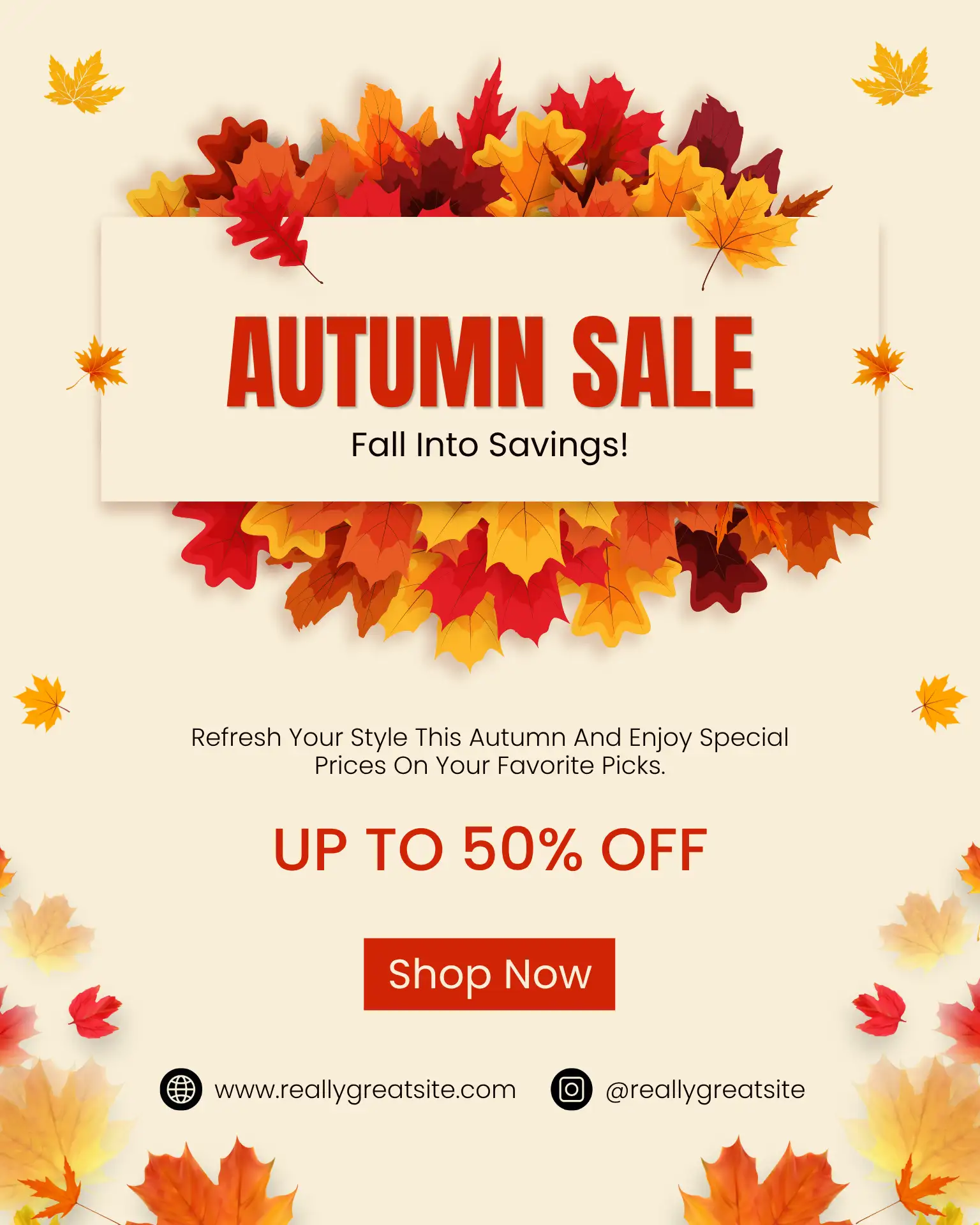 Autumn Sale Promotional Instagram Post