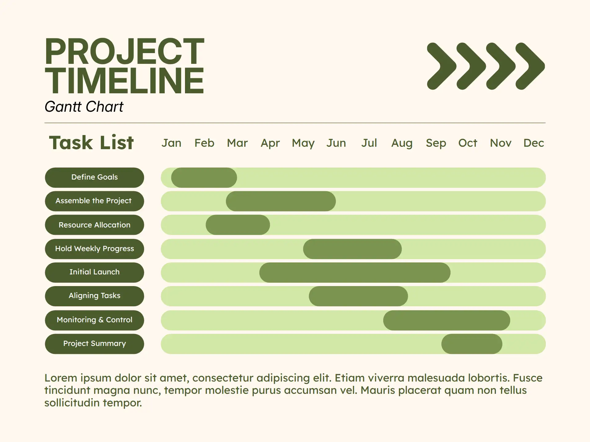 Modern Project Timeline Gantt Chart