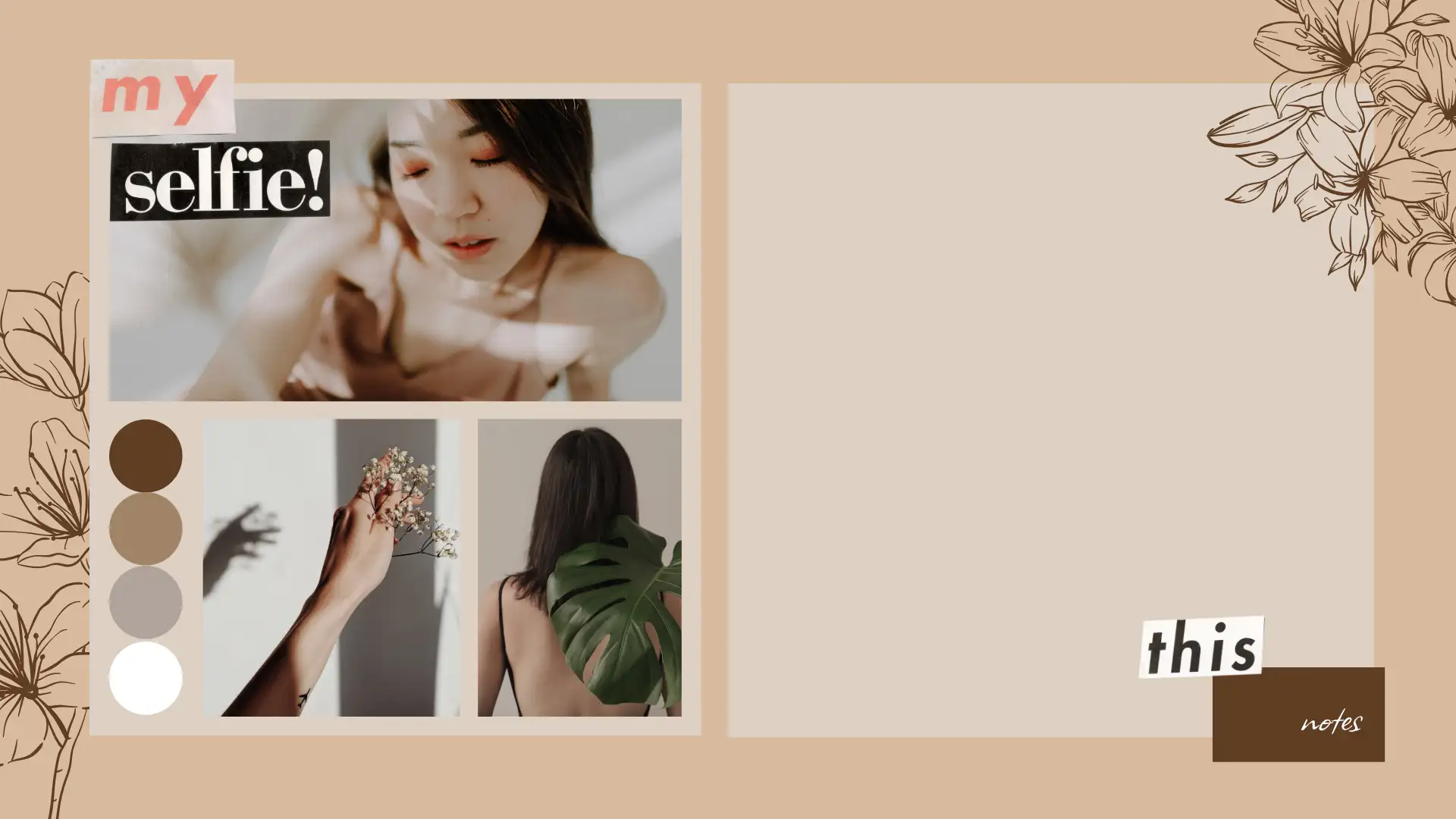 Warm Editorial Photo Collage Desktop Wallpaper
