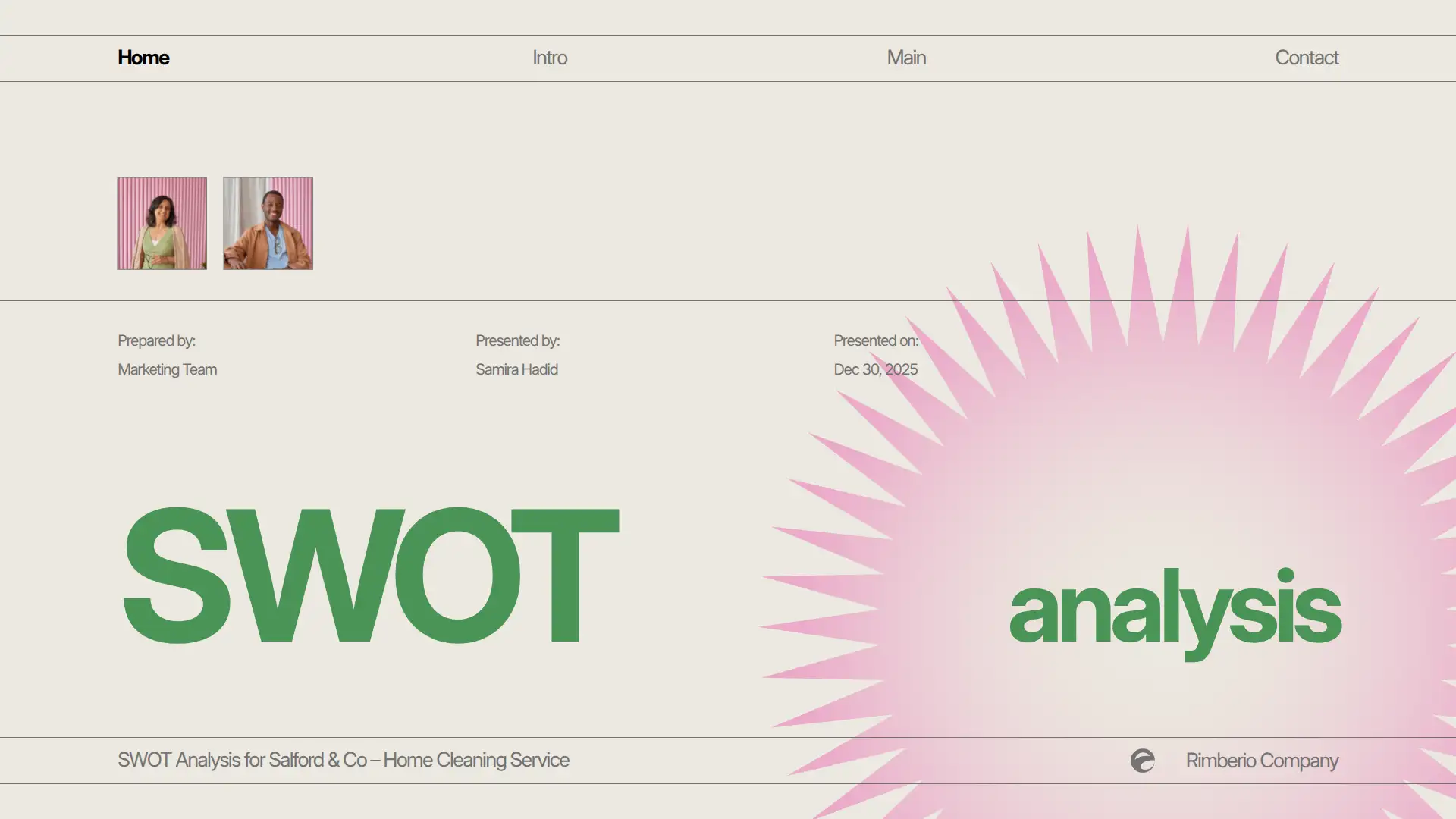 Minimalist SWOT Analysis Presentation