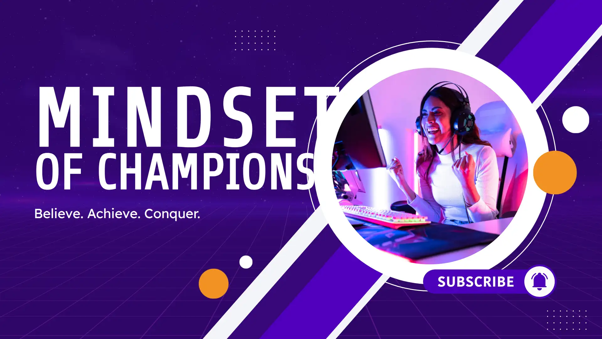 Purple Motivational YouTube Banner