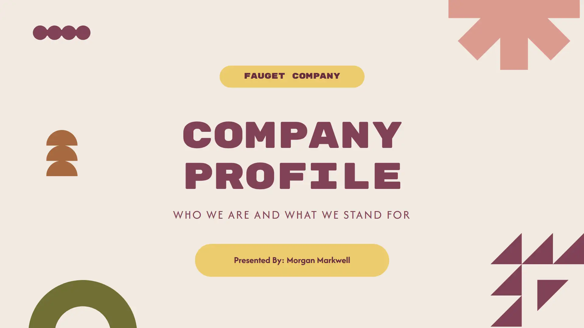 Modern Geometric Company Profile Presentation