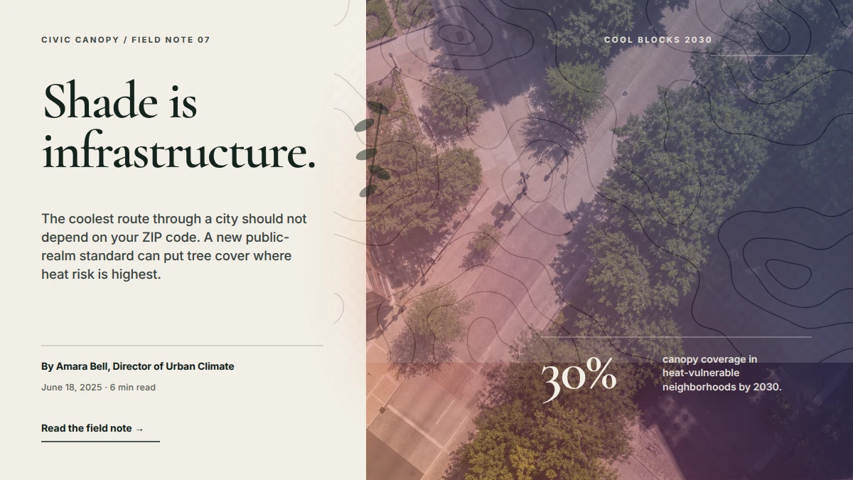 Shade Is Infrastructure