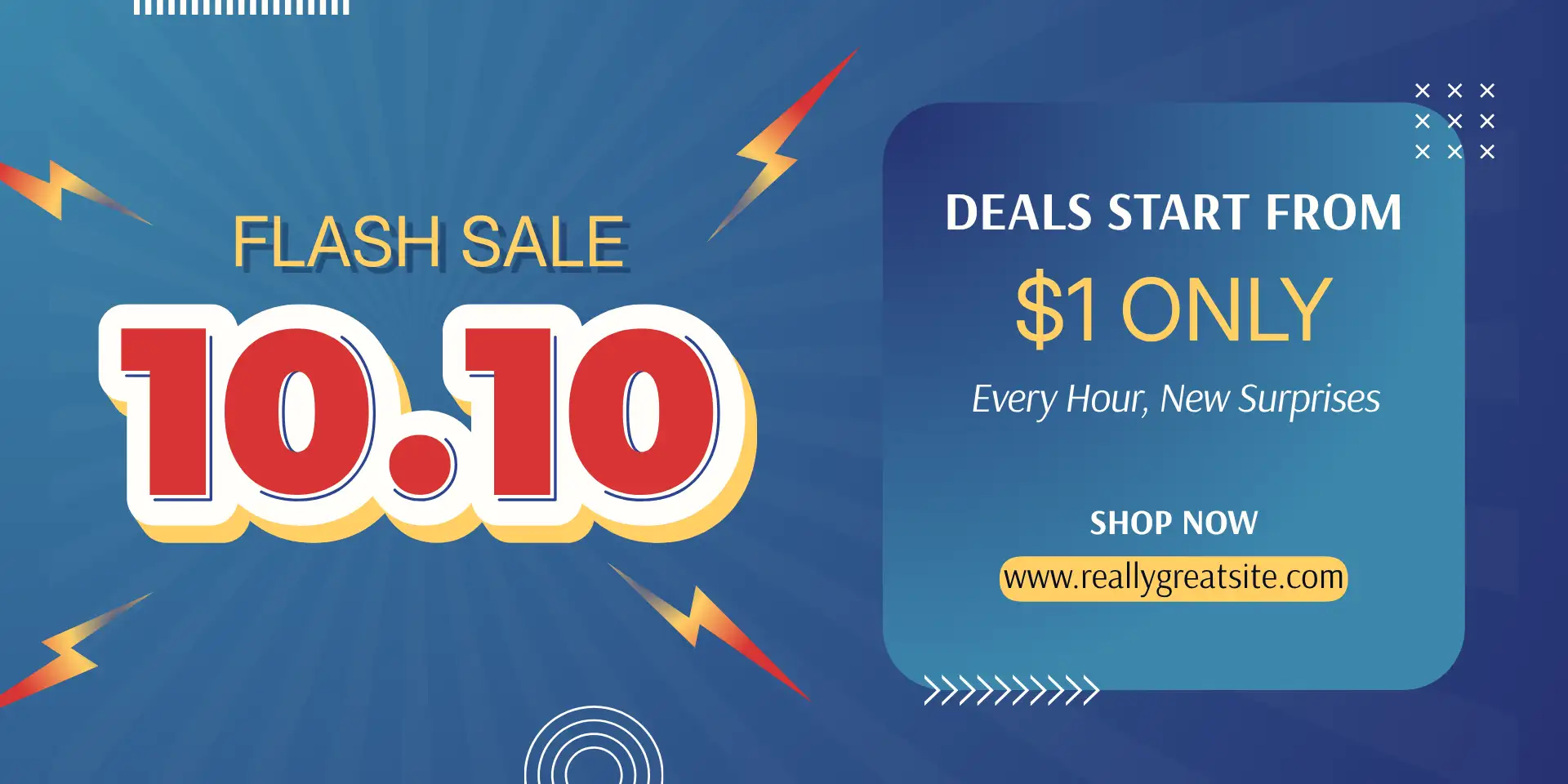 Geometric Flash Sale Promotion Banner