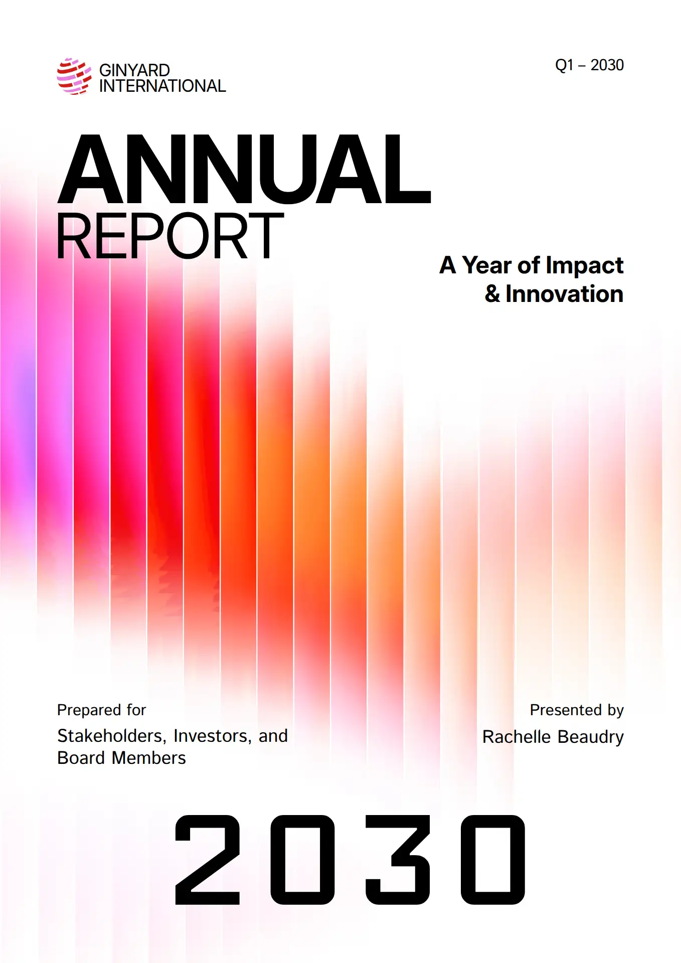 Modern Gradient Annual Report Cover