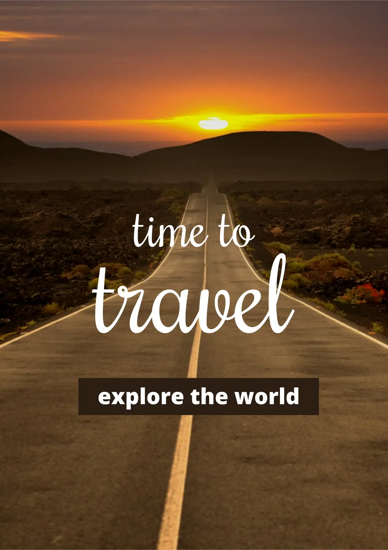 Travel Destination Road Trip Poster