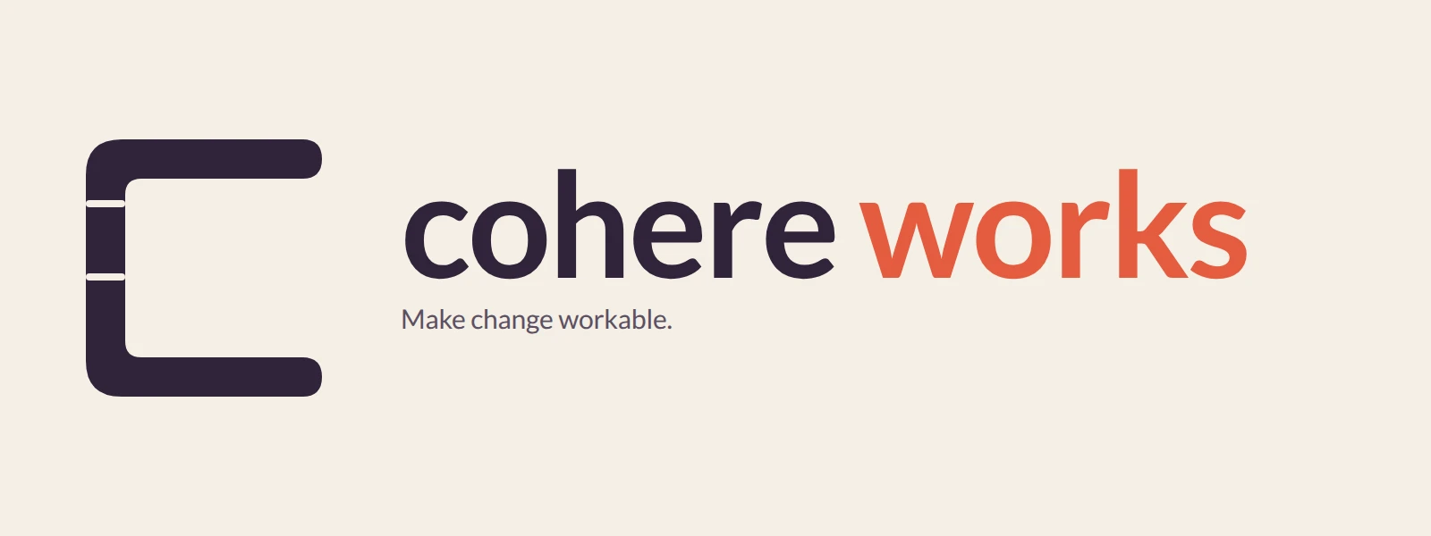 Cohere Works — Horizontal Brand Signature