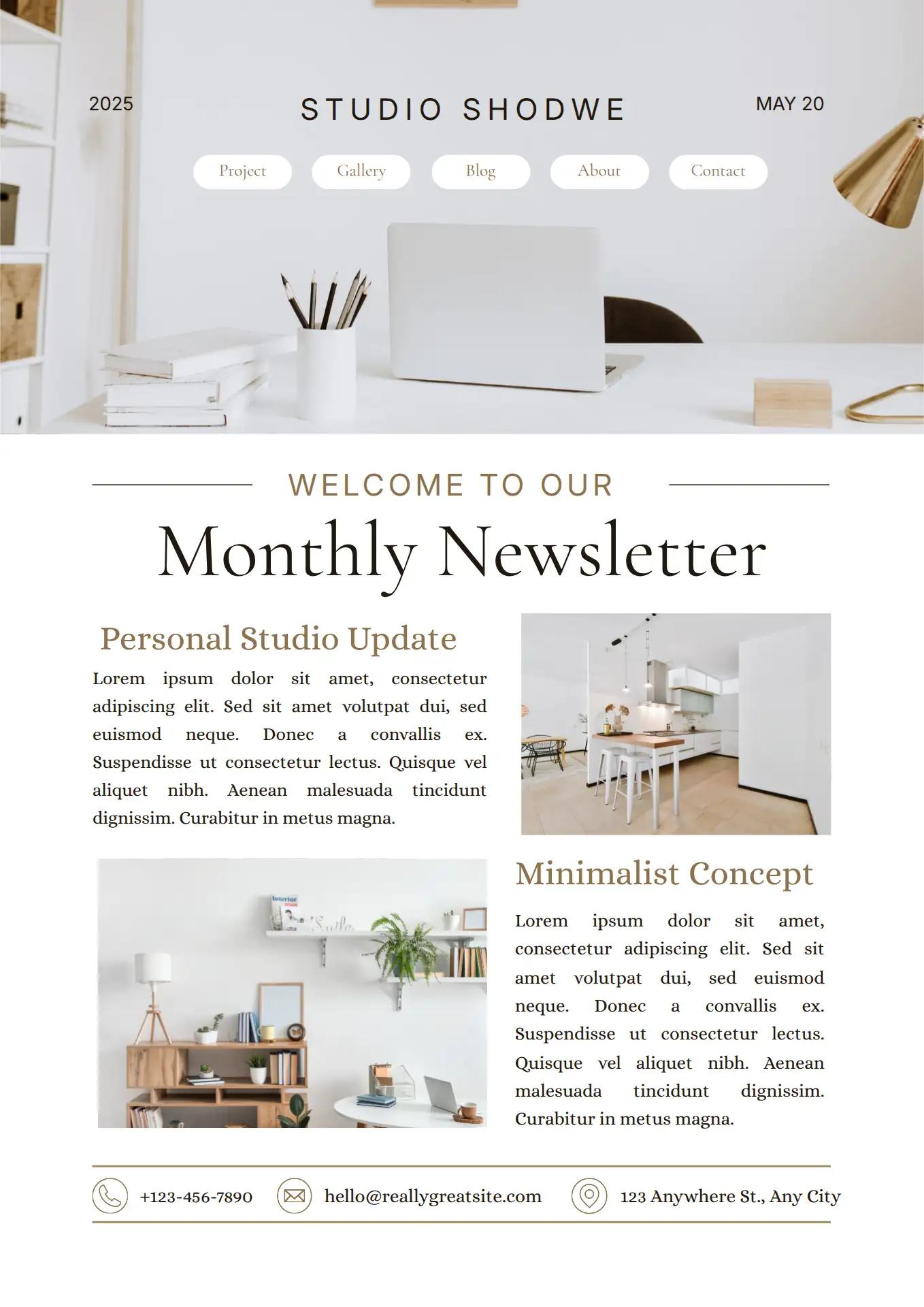 Editorial Studio Monthly Newsletter