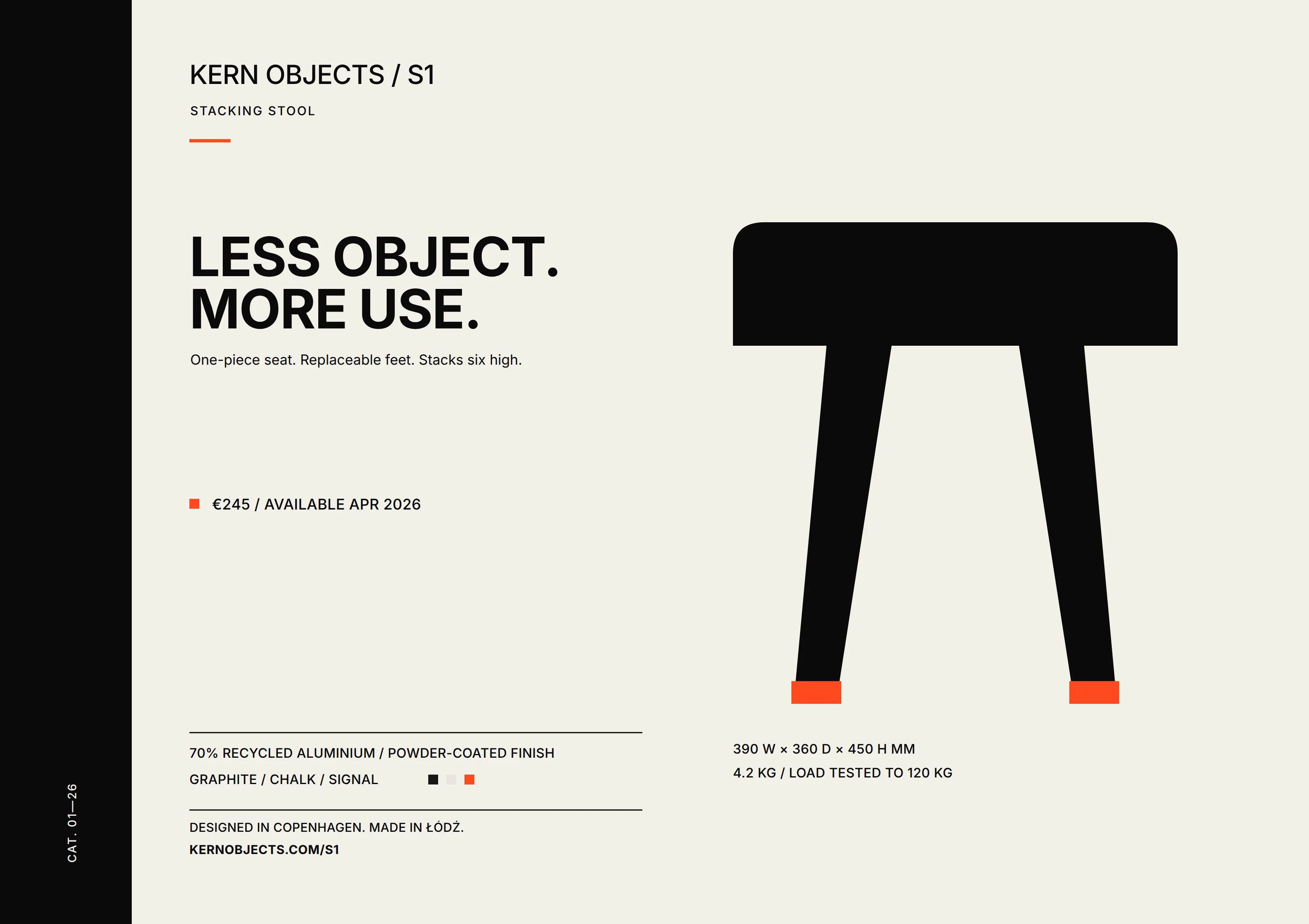 KERN S1 — Stacking Stool Catalog Poster
