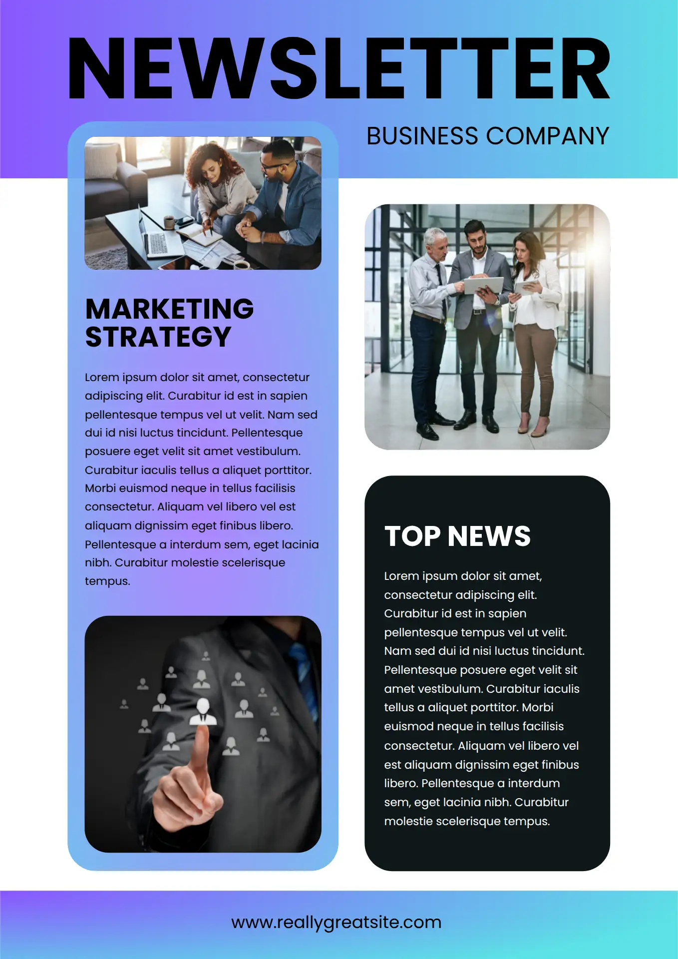 Modern Gradient Business Newsletter