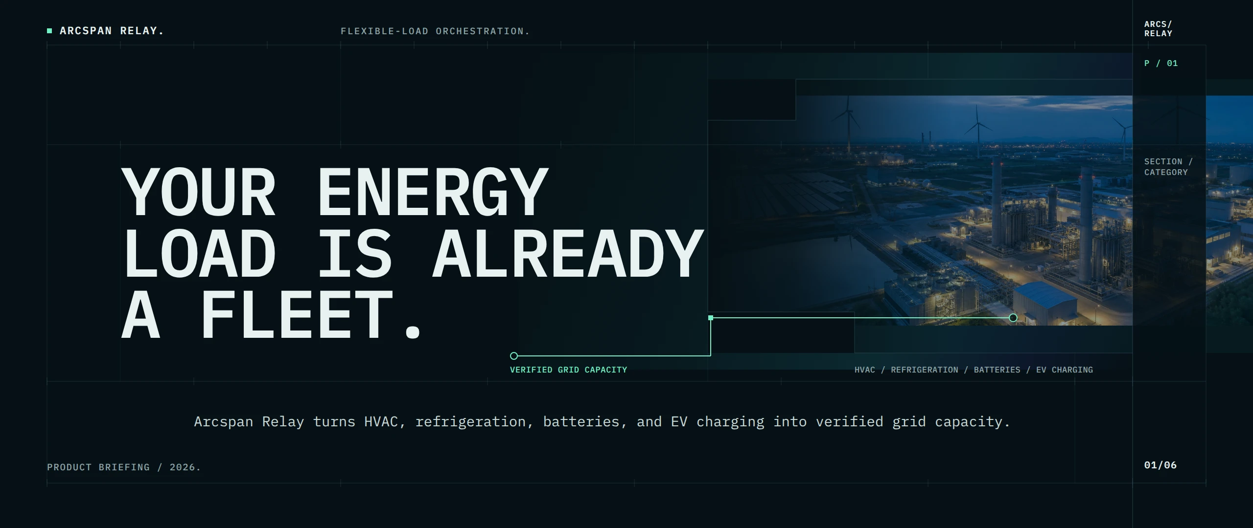 Arcspan Relay — Flexible Load, Made Dispatchable