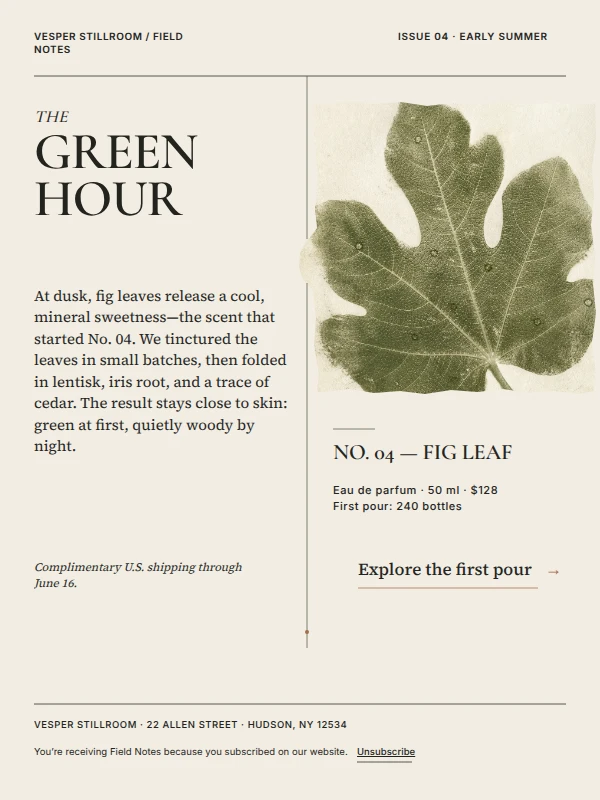 The Green Hour — Vesper Field Notes