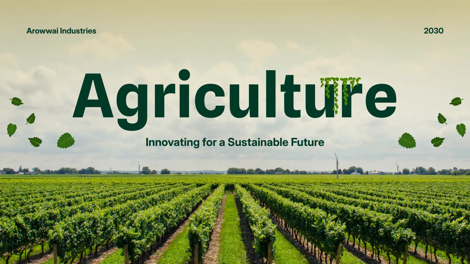 Sustainable Agriculture Company Presentation