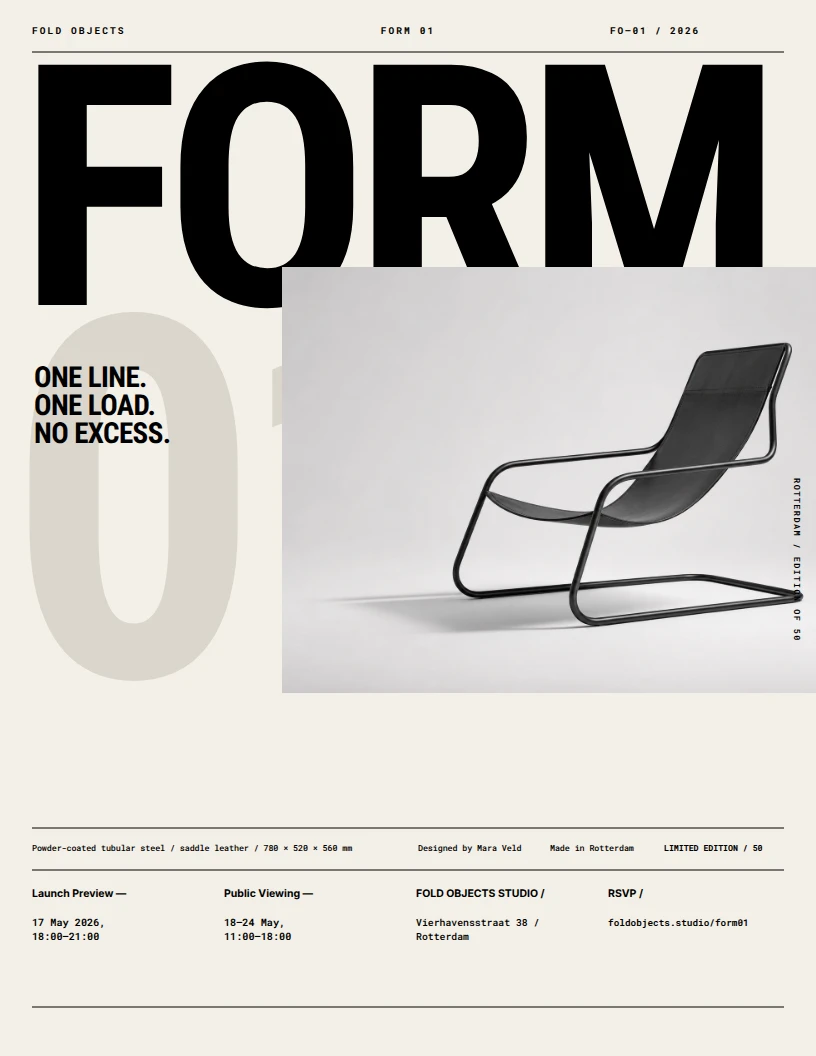 FORM 01 — Limited-Edition Chair Launch