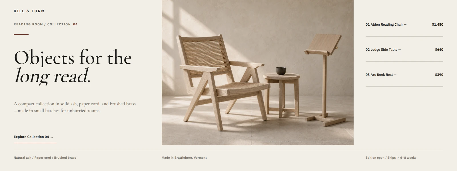 Rill & Form: Reading Room Collection 04